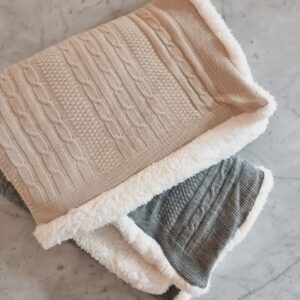 Manta Trenzada con corderito